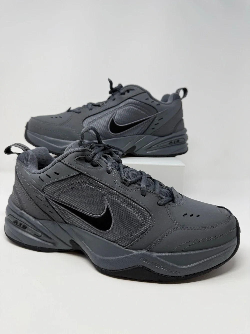 Nike Air Monarch IV Gray Black Sneakers Mens Size 10.5 Athletic Walking Dad Shoe - Picture 13 of 14
